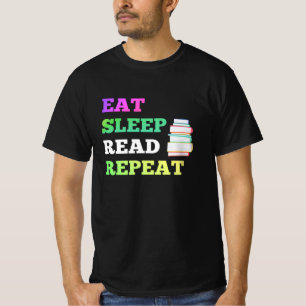 読書食べ者のスリー読プ(繰り返し) Tシャツ
