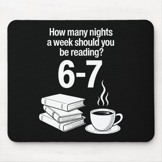 読書67ミーム英語教師おもしろ本好き マウスパッド (正面)