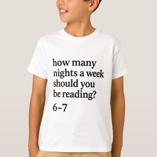 読書67ミーム英語教師面白い67本好き Tシャツ (正面)