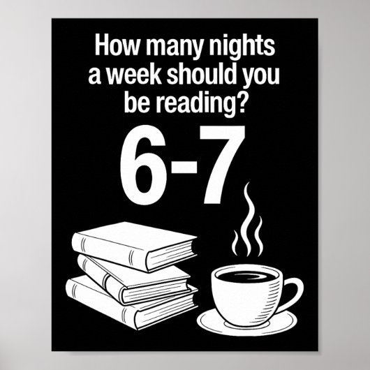 読書67 インターネットミーム 英語教師 おもしろ 本好き ポスター (正面)