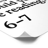 読書67 英語教師 ミーム おもしろい 67 本好き ポスター (角)