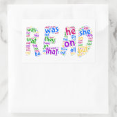 読書! あなたの視力の単語を学んで下さい! 長方形シール (バッグ)