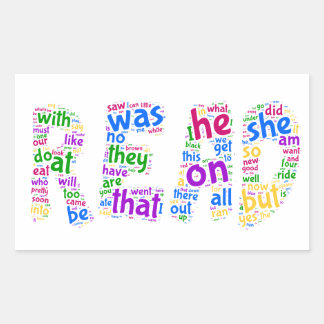 読書! あなたの視力の単語を学んで下さい! 長方形シール