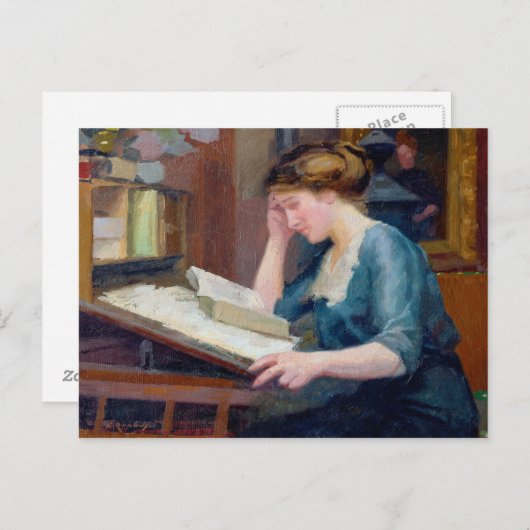 読書 ポストカード (正面/裏面)