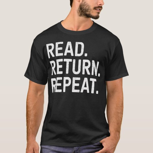 読書 本好き 司書 読者 学校 読書好き 読了 くりかえし Tシャツ (正面)
