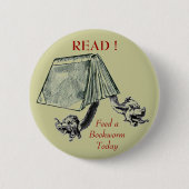 読書! 缶バッジ (正面)