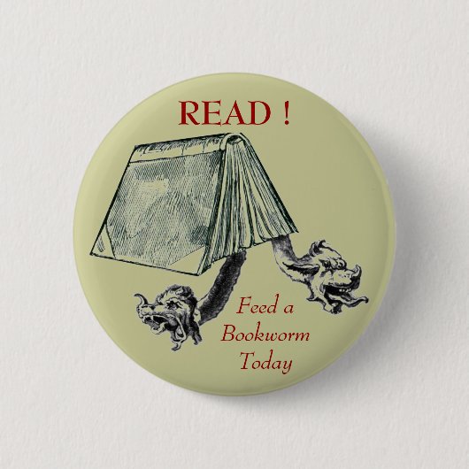 読書! 缶バッジ (正面)