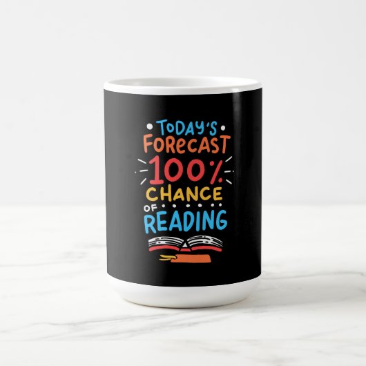 読書 - 読書の確率100% コーヒーマグカップ (中央)