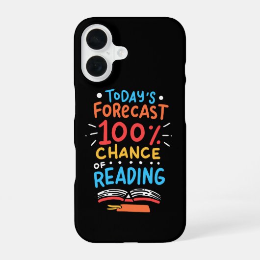 読書 - 読書100%の確率 iPhone 16ケース (裏面)