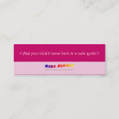 読本は皆のために一緒にしおり! コーリングカード (裏面)