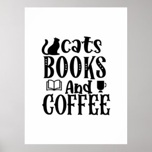 読猫の絵本とコーヒー ポスター
