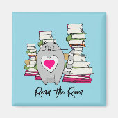 読猫 マグネット (正面)