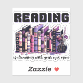 読目を開けて夢を見ている シール