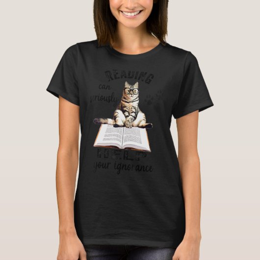 読知らな救済い猫 Tシャツ (正面)