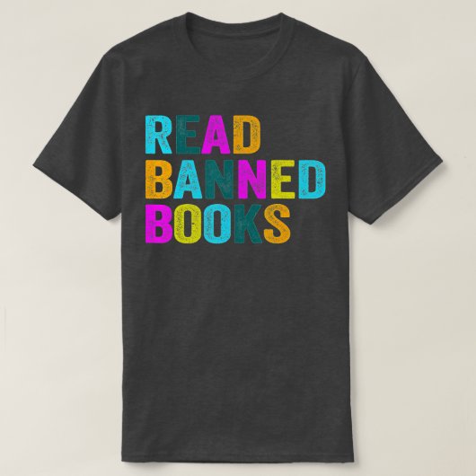 読禁書ヴィンテージ、禁書読禁止 Tシャツ (デザイン正面)