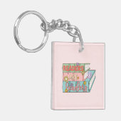 読者がリーダーになる – かわいい&ブ感動的ック キーホルダー (正面左)