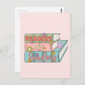 読者がリーダーになる – かわいい&ブ感動的ック ポストカード (正面/裏面)