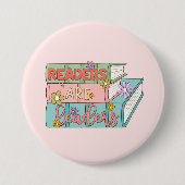 読者がリーダーになる – かわいい&ブ感動的ック 缶バッジ (正面)