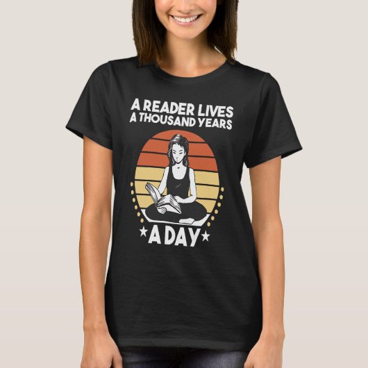 読者が一日に千年間生きる2 Tシャツ (正面)