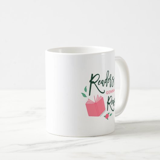 読者が本を読む読フローラ コーヒーマグカップ (正面右)