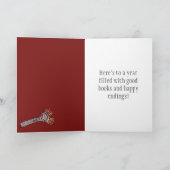 読者とミステリーブックファン向け誕生日 カード (内部)