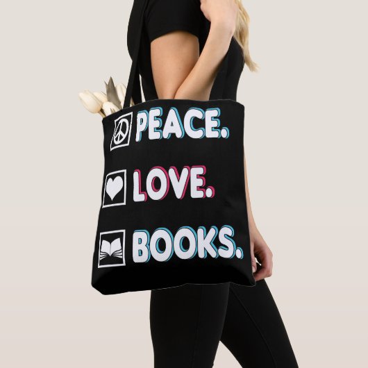 読者にとって平和愛の本 トートバッグ (クローズアップ)