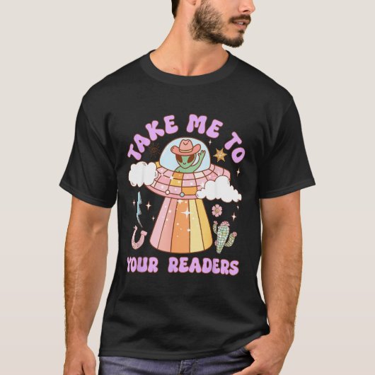読者に連れて行くエイリアン先生ハロウィン読書 Tシャツ (正面)