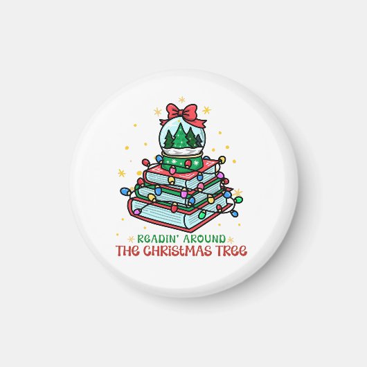 読者のためのクリスマススノーグローブブック マグネット (正面)