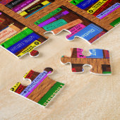 読者のための図書館の本棚パターン ジグソーパズル (側面)