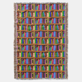 読者のための図書館の本棚パターン スローブランケット