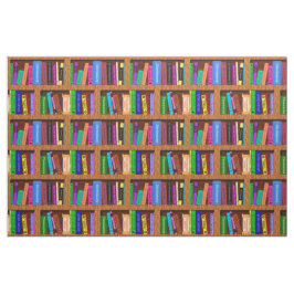 読者のための図書館の本棚パターン ファブリック