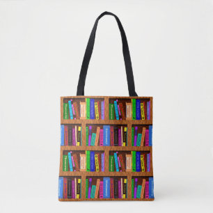 読者のための本の図書館の本だなパターン トートバッグ