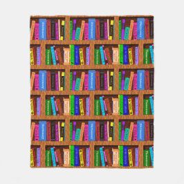読者のための本の図書館の本だなパターン フリースブランケット