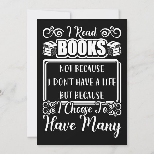 読者のプレゼント私は多くの本を持っている サンキューカード (正面)