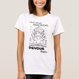 読者の女の子はワイシャツを食べます Tシャツ