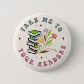 読者の皆さんへ – Library Books 缶バッジ (正面)
