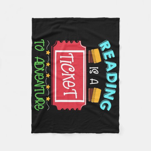 読者の読贈り物は冒険のチケット フリースブランケット (正面)
