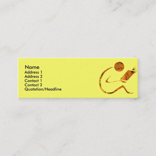 読者の金プロフィールカード スキニー名刺 (正面)