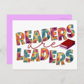 読者はリーダーであり、本好き。 シーズンポストカード (正面/裏面)