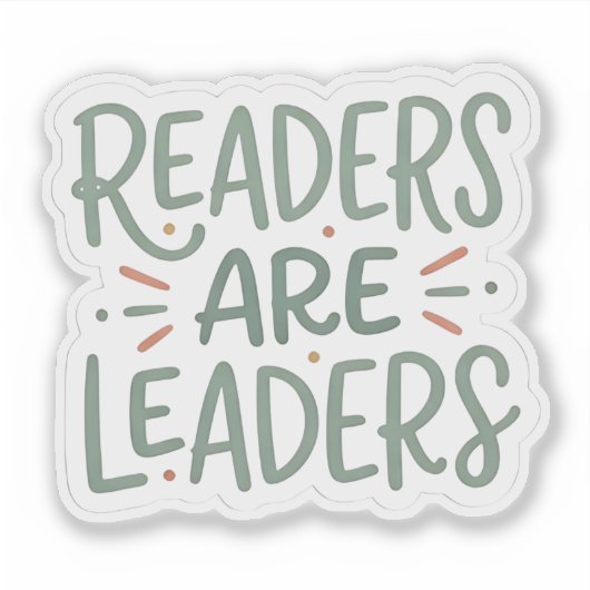 読者はリーダー - 本好きな人読書中 シール (正面)