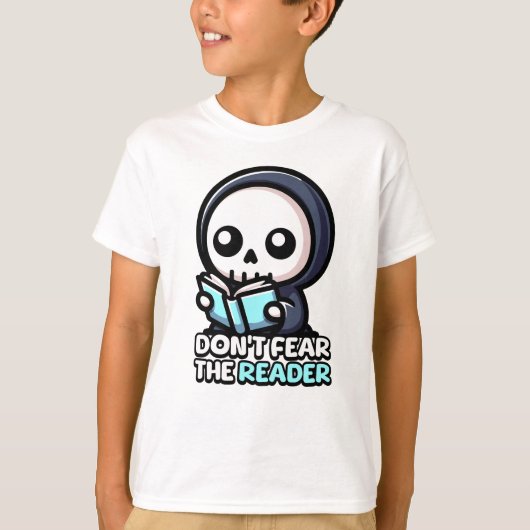 読者を恐れるなかわいい死神プン Tシャツ (正面)