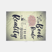 読者ギフト私は本の読者である フリースブランケット (正面(横))