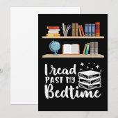 読者ギフト 私、寝る時間を過ぎてまで読んじゃった 招待状 (正面/裏面)