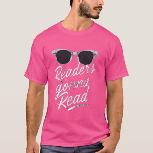 読者読が好きおもしろいの本読を読む Tシャツ (正面)