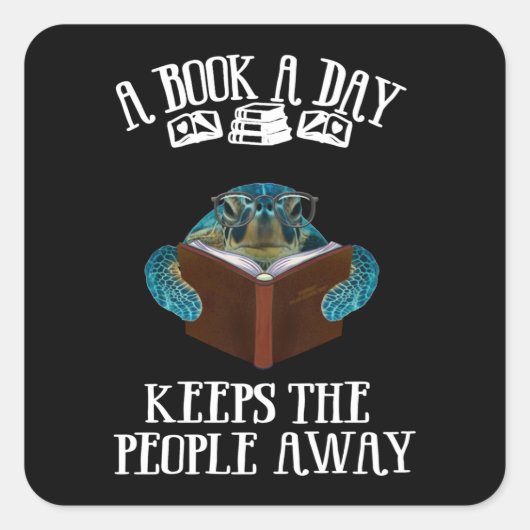 読者諸君に日々本を保見せ遠くにる スクエアシール (正面)