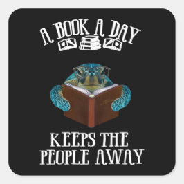 読者諸君に日々本を保見せ遠くにる スクエアシール