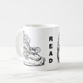 読読猫と犬のマグだ コーヒーマグカップ (正面左)