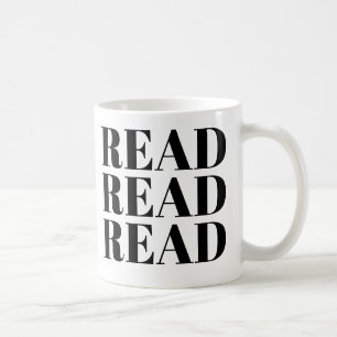 読読読大笑い  かわいい本の恋人のスローガンMUG コーヒーマグカップ