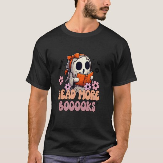 読読Booooksおもしろい幽霊More Books Hall Tシャツ (正面)