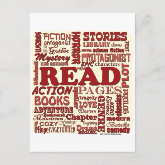 読赤い! ポストカード (正面)